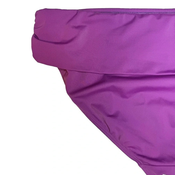 Boden | Classic Fold Bikini Bottom Recycled Material Purple Stretch - Picture 6 of 9